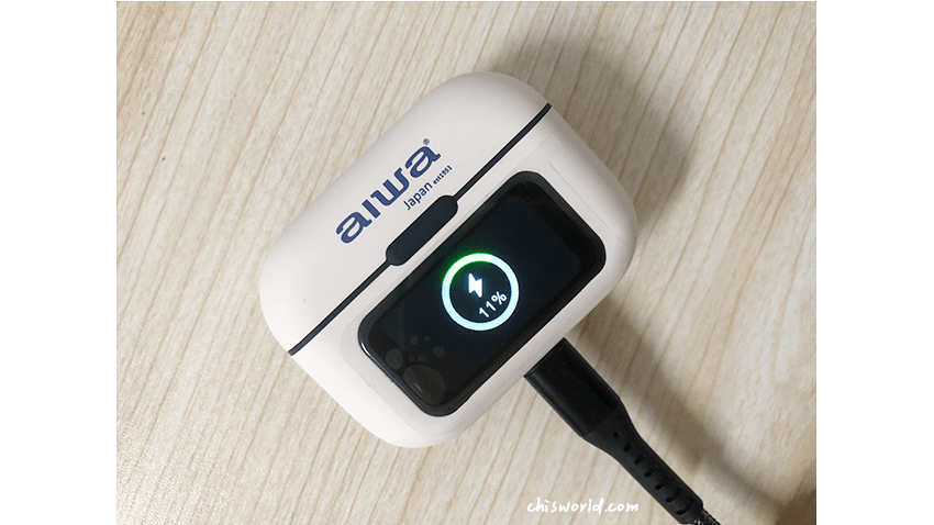 AIWA 愛華 AT-H03 EDGE 耳夾式真無線藍牙耳機充電顯示電量