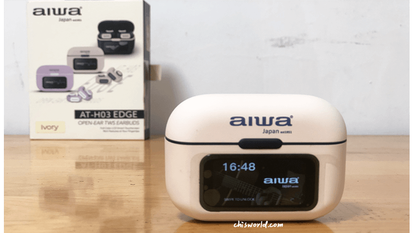 AIWA 愛華 AT-H03 EDGE 耳夾式真無線藍牙耳機觸控螢幕功能完整