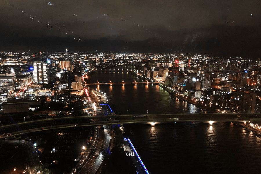 從朱鷺MESSE展望室眺望萬代橋景色